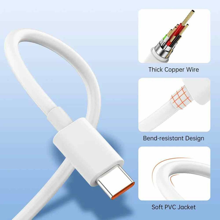 کابل تبدیل USB به USB-C سمگپرس مدل mi Turbo Charger به طول 1 متر