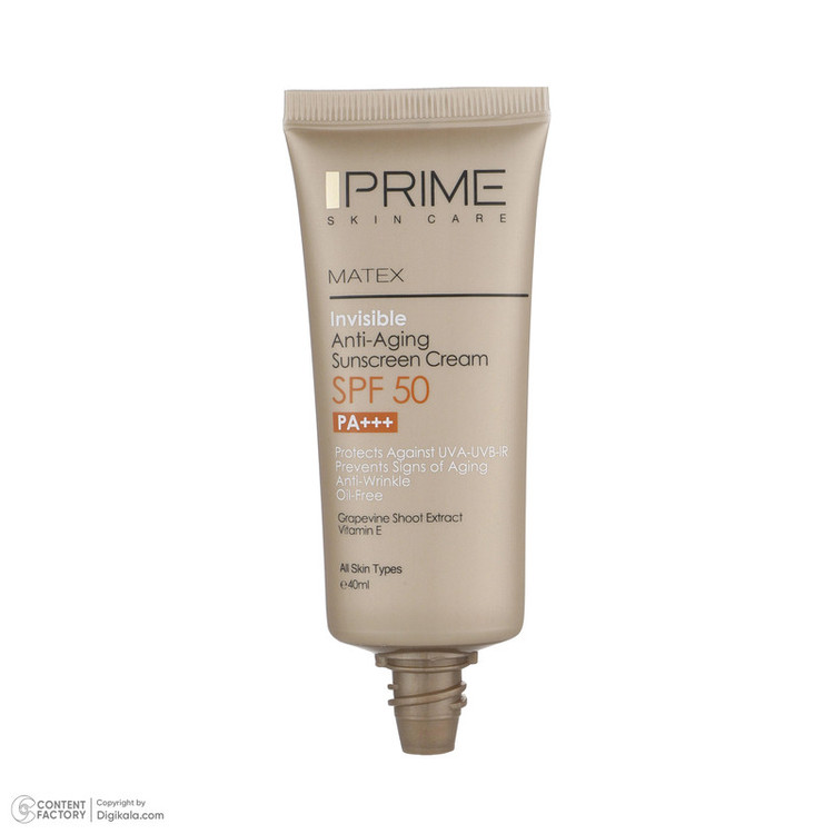 کرم ضد آفتاب بیرنگ پرایم SPF 50 مدل Matex حجم 40 میلیلیتر